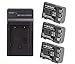 3 Pack of Olympia Replacement Battery & Charger Set for Canon E160814 Battery & Charger Kit - 1800mAh Replacement Canon NB-2LH Battery & Charger