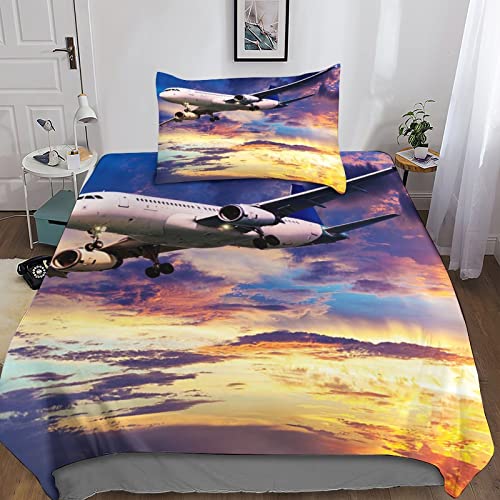 Parure de lit avion 135x200 pour décorer les chambres d'enfants - 2