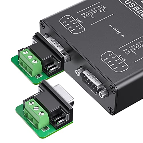 Image of Dual Channels USB to CAN Converter for Raspberry Pi5 /4 /Pi3B+ /Pi3 /Pi Zero(W) /Jetson Nano /Tinker Board /Any SBCs /Desktop /Laptop Support Windows Linux Mac OS Android Venus OS