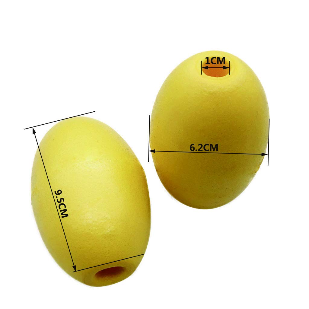 Fenteer 2 Pièces Ancre De Kayak Flotteur Corde Bouée Lancer Ligne Accessoires Flottants Couleur Jaune - 9,5x6,2 cm