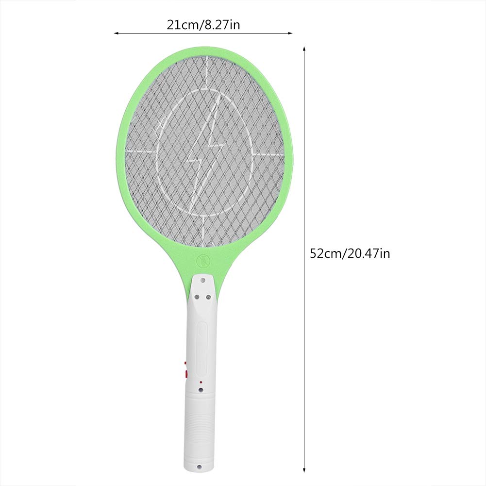 Tueur de Raquette d'insecte d'insectes d'insecte de tapette Rechargeable de tapette de Moustique électrique de Moustique pour la Maison/Bureau(Green)
