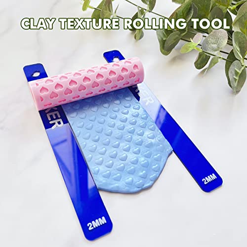 Keoker Polymer Clay Depth Guide Set, 4 Size For Polymer Clay Thickness,Thickness Rolling Gauge, Roller Depth Guide, Depth Guide Polymer Clay #TOP2