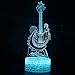 Produktbild Tsqqst Neue Drachenförmige Elektrische Gitarre 3D Nacht Lampe Led Solides Schlafzimmer Lade Schreibtischlampe Usb Plug In Geschenk Geburtstagsgeschenk, Bunte Touch