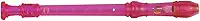 Flauta Doce Germanica Soprano Do Rosa Transparente Dolphin - DOLPHIN 7651