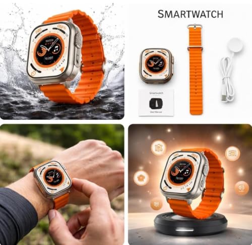 TARASHI CREATION T800 Ultra Smart Watch Orange - Image 3