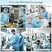 TrelaCo 30 Pcs Blue Disposable Isolation Gowns PPE Disposable Gowns Bulk Fully Closed Double Tie Back Elastic Cuffs for Home Isolation Labs Dental Beauty Agencies Women Men Adult Unisex