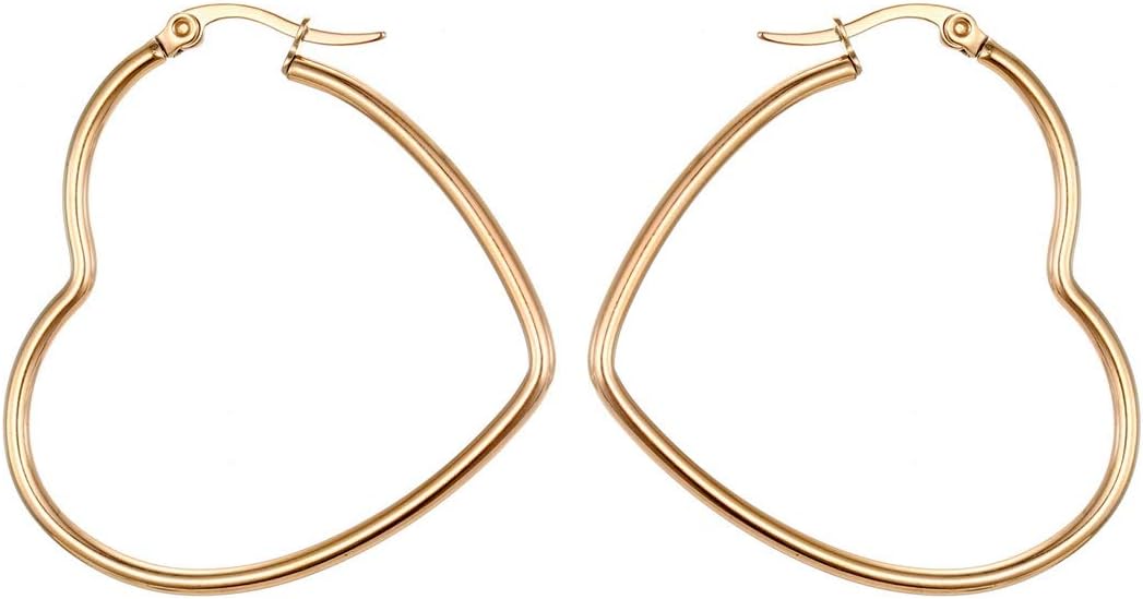 MengPaMengPa Hoop Earrings for Women Black Gold Plated Loops Drop Earring Fashion Jewelry