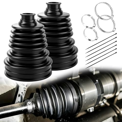 techextra 2 pièces de soufflets d'essieu universels CV, soufflets d'arbre de transmission pour arbres de 19 à 24 mm, soufflets de cardan hautement flexible...