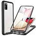 Produktbild CENHUFO für Samsung Galaxy A02s Hülle, 360 Grad Schutzhülle Stoßfest Panzerhülle mit Eingebautem Displayschutz Robust Bumper Full Cover Outdoor Case Handyhülle für Samsung Galaxy A02s - Schwarz