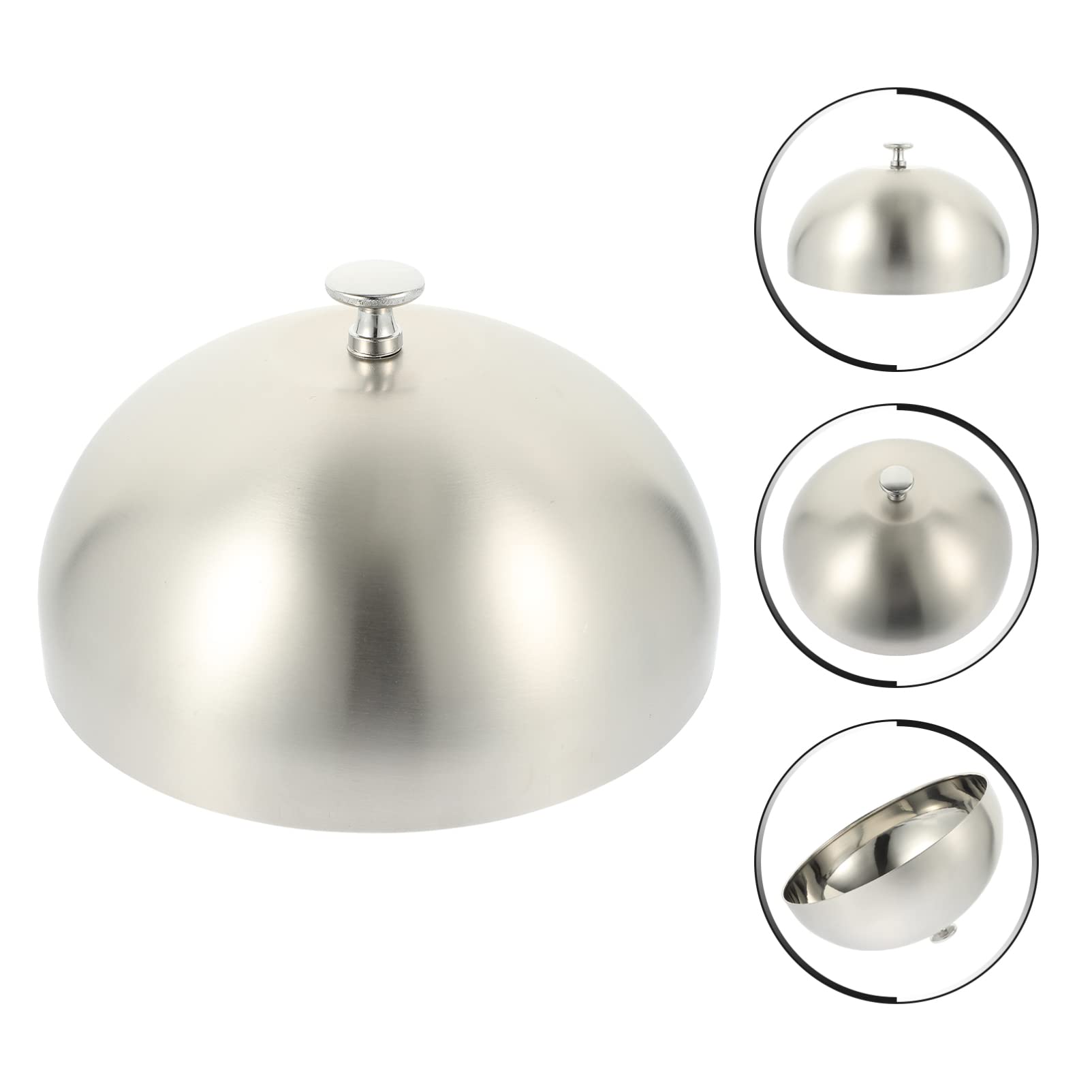 Cúpula de fusión Cubiertas de cúpula de bistec Tapa de cúpula de hilvanado de vapor Teppanyaki Cúpula Plato Salpicaduras de aceite Cubierta de alimentos Parrilla Accesorios for restaurante en casa 24