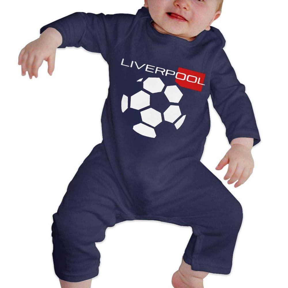 Poemsimai Soccer Liverpool Funny Baby Bodysuit Birth Announcement Bodysuit Newborn Rompers