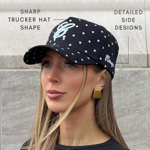 Image of Vintage Fashion Trucker Hat | Men & Women | Trendy Cute Retro Red Caps for Country & Western | Camo Fur Cotton | Snapback