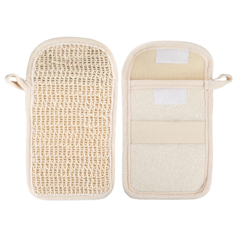 Sac à savon en coton et lin pour pochette exfoliante et barre de nettoyage