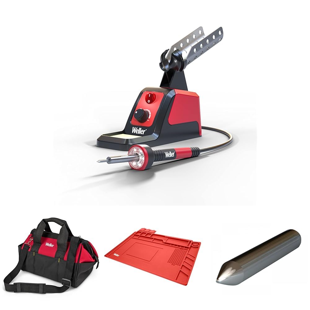 Station de Soudure Weller 5-30W avec Tapis et Pointes Coniques de Rechange 0,8 mm dans un Étui