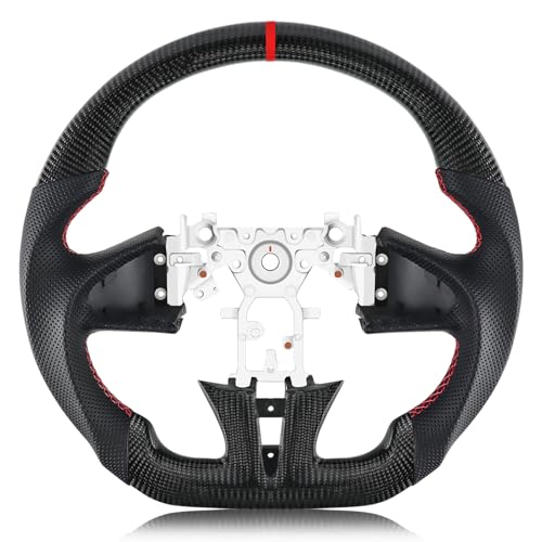VOONKE Real Carbon Fiber Steering Wheel For Infiniti Q50 2014-2017 D-shaped Nappa Perforated Leather Flat-bottom Steering Wheel