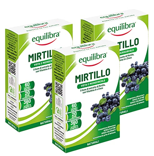 Equilibra Integratori Alimentari, Mirtillo, Integratore per la Normale Capacità Visiva e la...