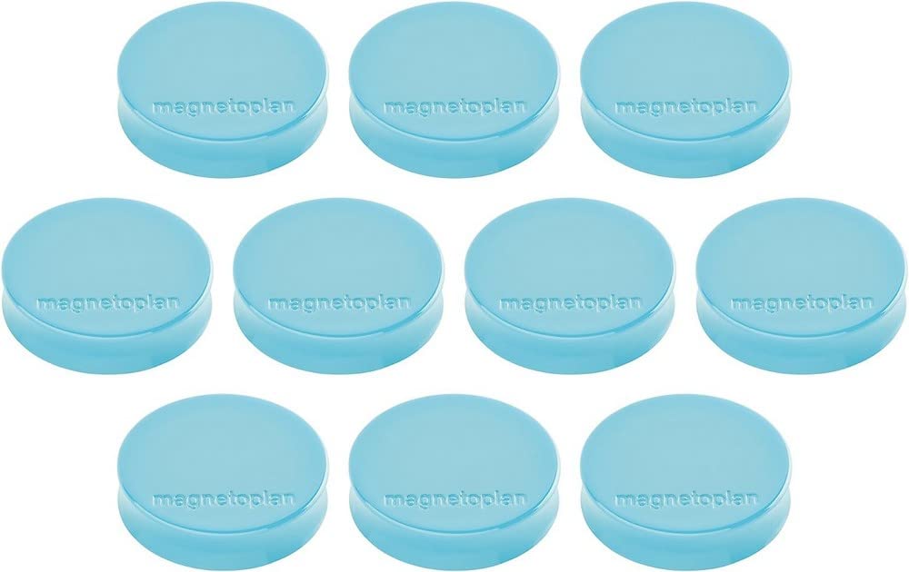 Ergo Magnets, Medium, Diameter 30 mm x 8 mm, Pack of 10 Baby Blue, Small