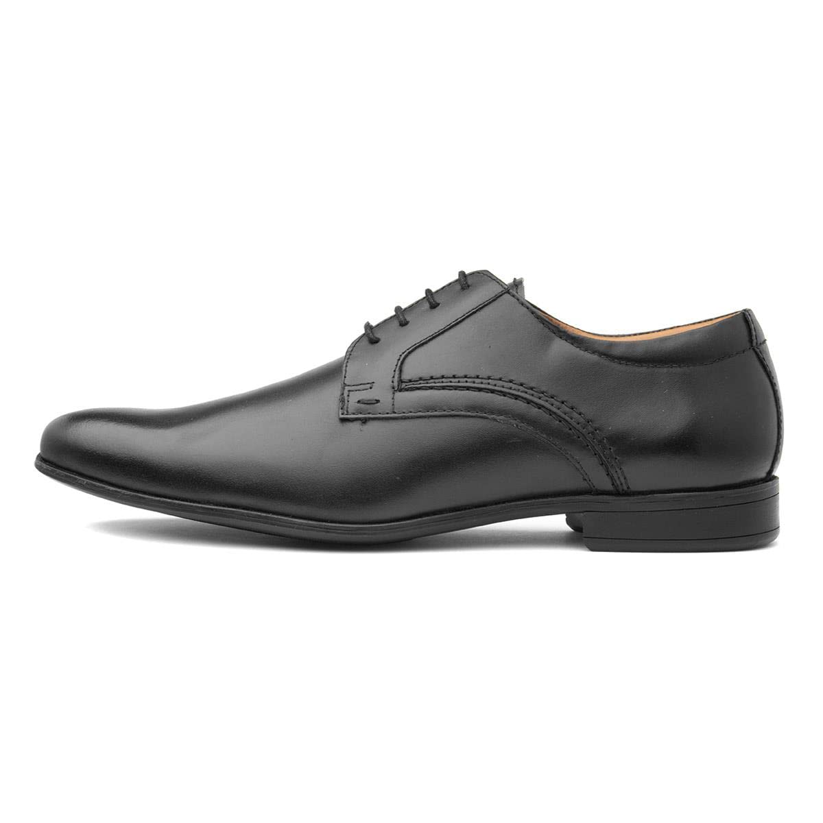 Mens 'Ormond' Derby Shoes, Formal Stylish and Comforable with Elegant Lace-up Detail, Long-Lasting with Exquisite Quality Leather (Black/Tan)