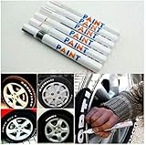 AMCICI 3 Pack Tire Paint Pen Marker Lettering Permanent Waterproof Ink for Car Vehicle Motorcycle Tyre PINKPIG LIFE (White)