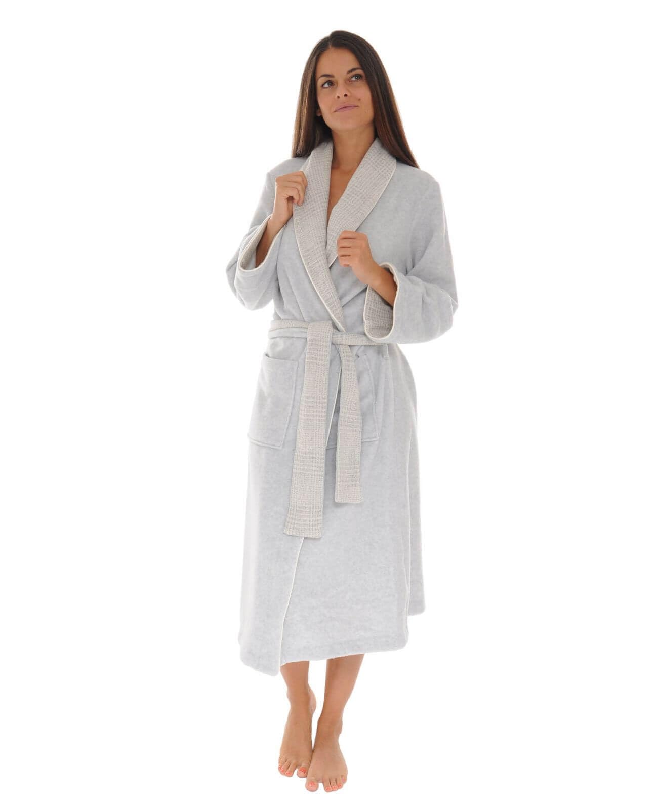 Robe de chambre gris Ada pour rester au chaud en hiver - 3