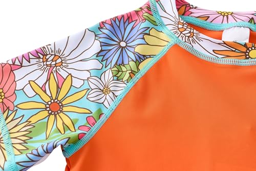 Image of UMELOK Girls Rash Guard Swimsuit Short Sleeve Bathing Suit Rashguard Sets