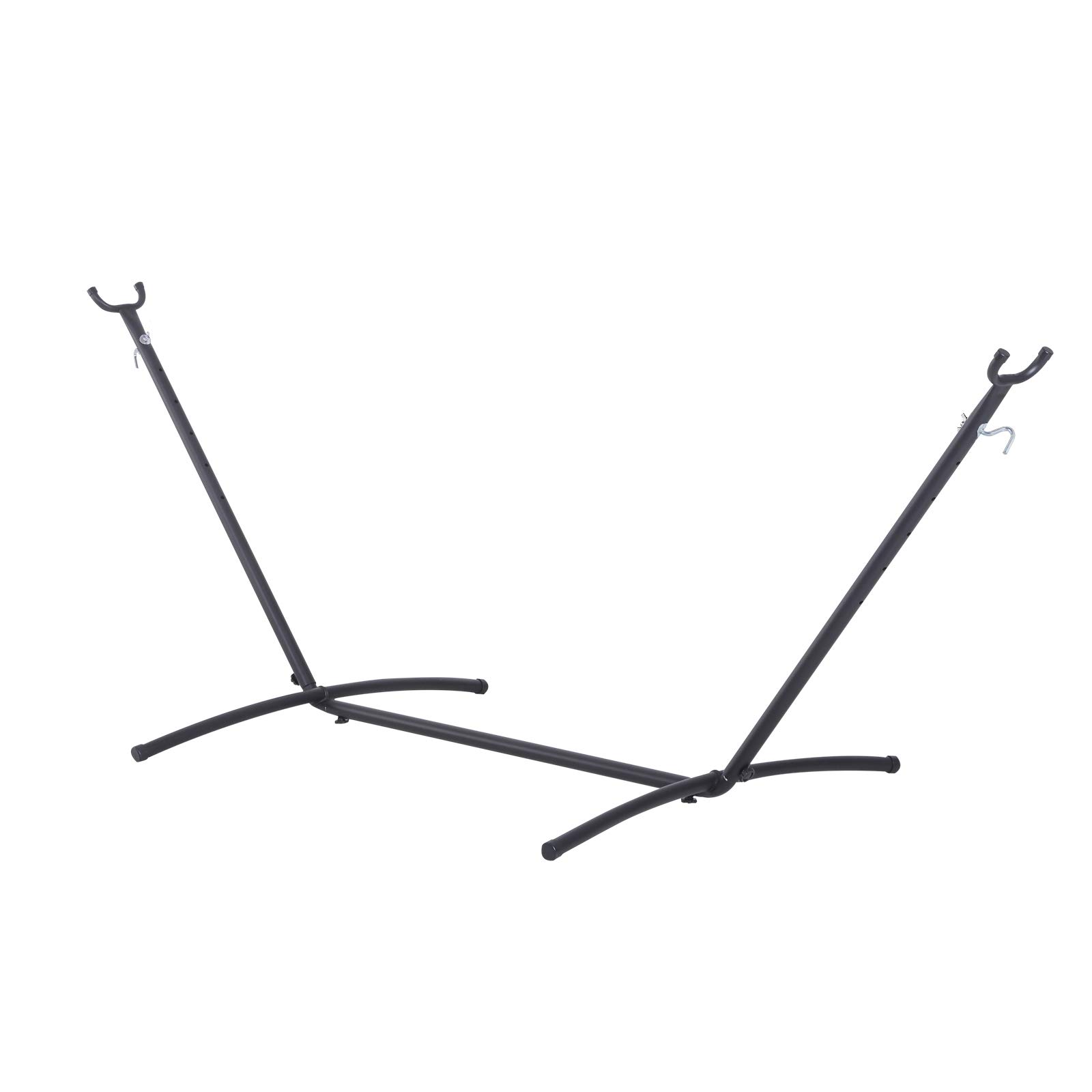 Outsunny - Soporte de pie de hamaca (estructura resistente de metal epoxi), color negro y altura regulable 6 niveles de altura. 2,80 x 1,20 x 1,10 m