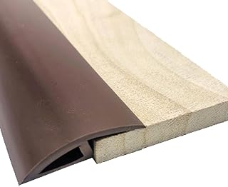 Floor Transition Strip Flooring Edge Trim, Floor Transition Strip Eco-Friendly PVC Transition Threshold Strip for Wood to Tile, Cuttable Gap Connecting Strip, Customizable Self Adhesive Floor Cover St