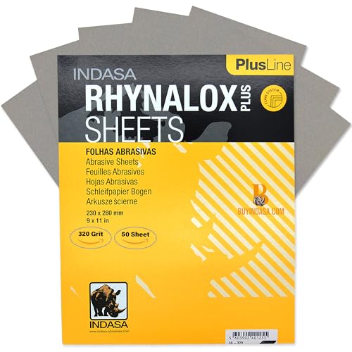 Papier de ponçage anti-déchirure Indasa grain 320 pour rénover sans rayer