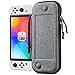 Fintie Tasche Kompatibel mit Nintendo Switch/Switch OLED Modell - [Ultradünn] Tragetasche Hartschalen Schutzhülle Hülle Case für Nintendo Switch Konsolen Zubehör, Grau