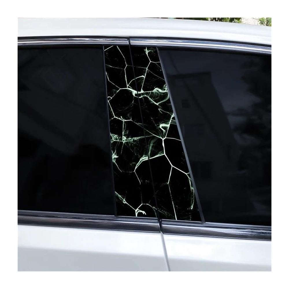Decorative Items 2pcs Lightning Cool Car B-Pillar Stickers Cover Scratches(D)
