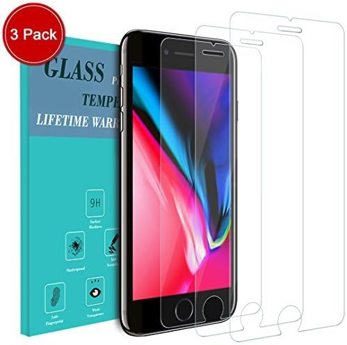 SKYAKO [3Pack] iPhone 6 / 6S / 7 / 8 Screen Protector Tempered Glass Screen Protector with Lifetime Replacement Warranty (Clear)