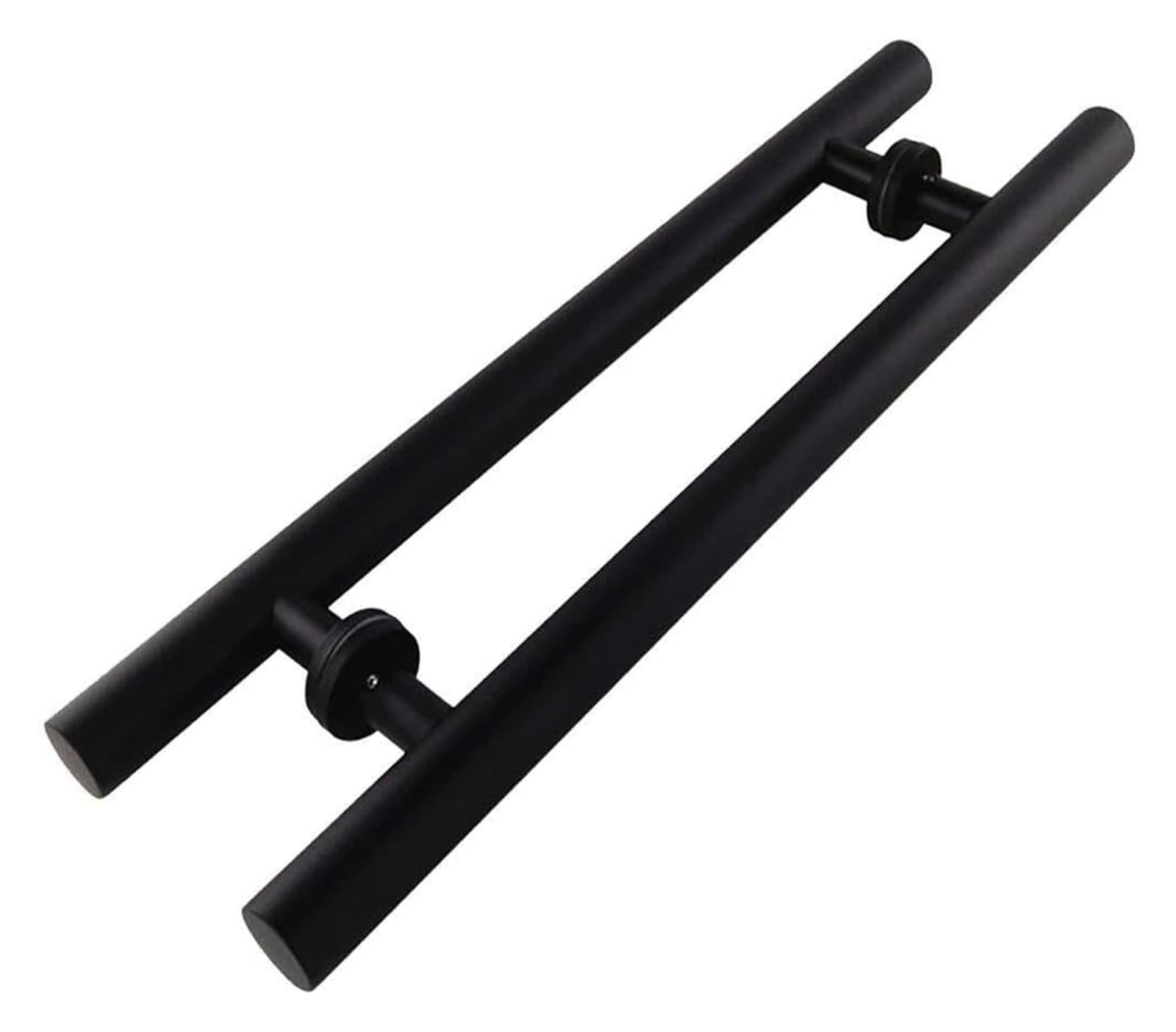 Ugzpwqlnx Black Stainless Steel Round Tube Glass Door Handle, Stainless Steel Round Tube Door Pull Handle, For Glass Wood, Silver, 6 Sizes(,80X50cm)