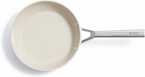 Miniatura 7 de Sartén pequeña antiadherente de cerámica de 8 pulgadas, apta para inducción, horno y lavavajillas, no tóxico, sin PTFE ni PFOA, ideal para tortilla