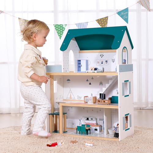 Oook BCTH930 Wooden Dollhouse With Liftable Elevator thumb #2