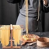 Pasta Making Tool Set, 9 PCS Wood Pasta Making Kit with Drying Rack, Roller, Gnocchi Board, Ravioli Cutter Accessories, Stamp Maker Cutter - Image 6