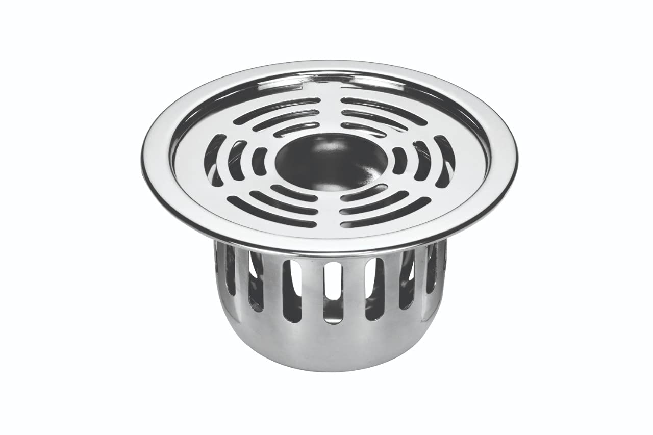 CHILLY-S Stainless Steel Cockroach Trap Floor Drain Cover, Jali, Grating with Waste Pipe Hole for Kitchen Sinks and Wash Basin 127mm X 127mm (5") (B098M76X81) Amazon Price History, Amazon Price Tracker