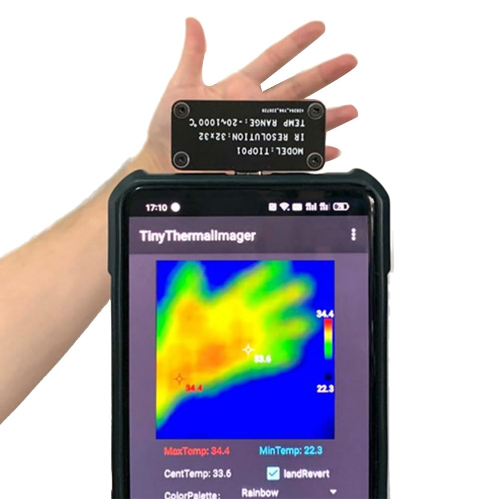 Mini CáMara TermográFica Infrarroja para TeléFono, Dispositivo Externo de ImáGenes Infrarrojas, PequeñA CáMara de ImáGenes TéRmicas para TeléFono MóVil Android