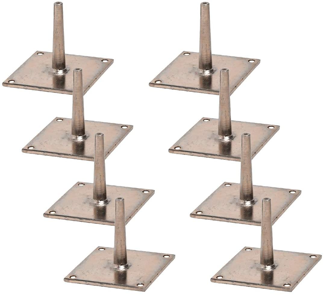 True Products Pack of 8 Christmas Tree Pallet Tapered Display Pin Metal - 100mm Square