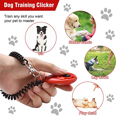 Katolk Dog Clicker Training Kit, 1 Portable Dog Treat Pouch With 1 Dog Training Clicker For Belt, Dog Treat Bag With Clip And Magnetic Opening, Hands-Free Pet Treat Bag #TOP3