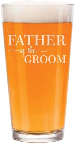 MIP Vaso de cerveza de 16 oz para regalar al padre del novio