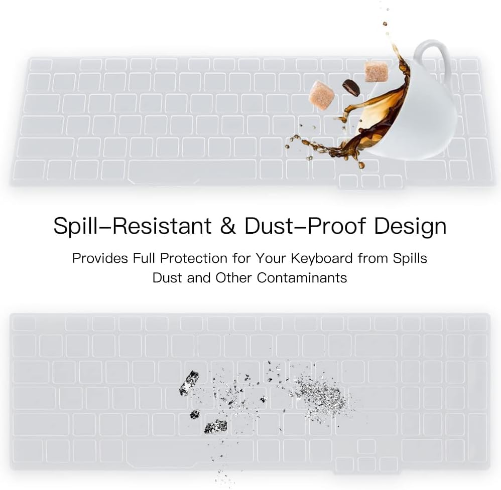 Image of Saco Keyboard Protector Cover for Asus TUF A15 (2025) 15.6 inch FA506NCG-HN199W Series - Ultra-Thin Silicone Keyboard Protector Skin for Asus TUF A15 Laptop