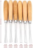 Vista 2 de Juego de cinceles de mano de tallado de madera profesional, herramientas de escultura de carpintería, 6 uds. para torno
