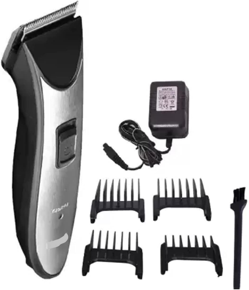 Professional Hair Trimer for men | Rechargeable Hair Clipper Design | Trimmer Men Beard | Shaver for Beards, Mustaches & Hair Trimming | Cord & Cordless Use | Silver