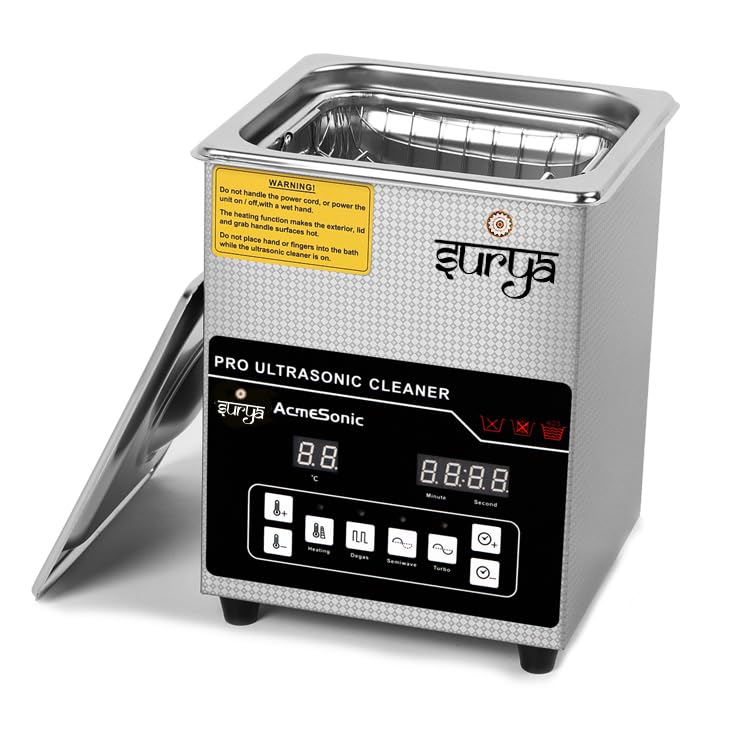 Image of Jeweltech Ultrasonic Machine 2L Cleaner with Auto Digital Timer and Heater, Professional 42kHz Retainer Denture and Jewelry Cleaner, Home Ultrasonic Cavitation Machine for Glasses Watches