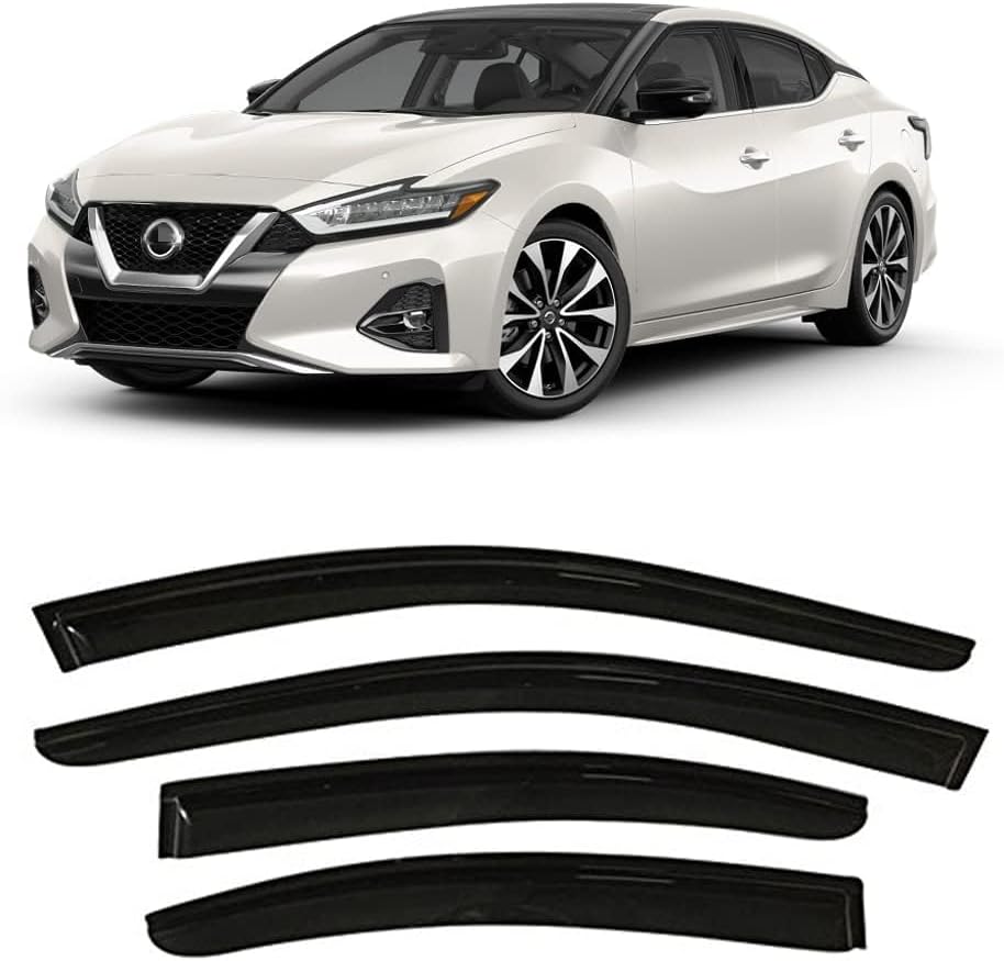 VICOJETOR Sunproof Rainproof Side Window Wind Deflector, 4pcs Protective Replacements Sun Rain Guards Window Visors,Nice Window Visor fit for Nissan Maxima 2009-2015 94100 2009-2015 Nissan Maxima