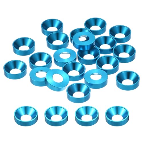 Rondelles à tête fraisée M8 en aluminium bleu ciel pour éviter le desserrage vis