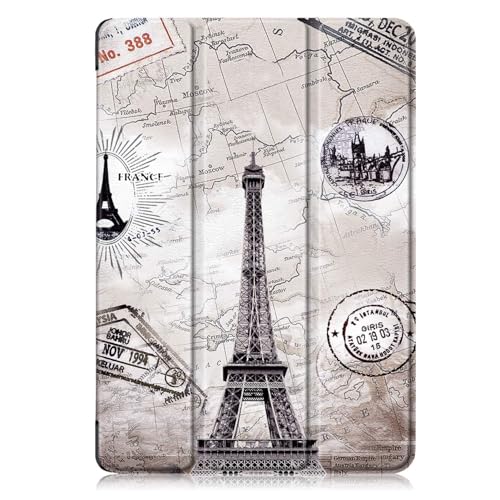 Image of ProElite Cover for Samsung Galaxy Tab A11 Plus 11 inch 2025, Smart Flip Case Cover for Samsung Galaxy Tab A11+ 11 inch 2025 with Pen Holder, Eiffel [Transparent Back]