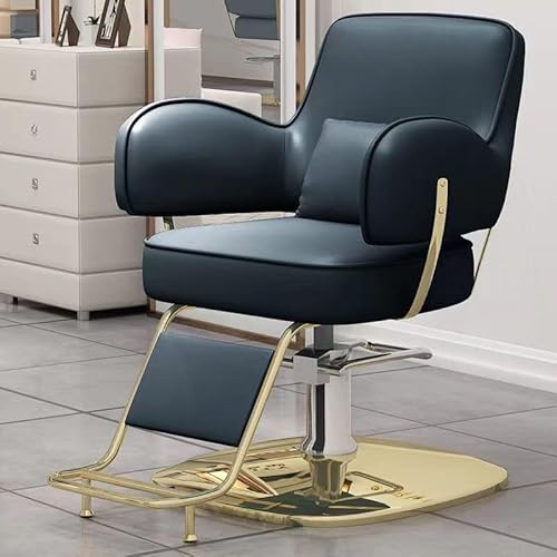 Salon & Spa Equipment Modern Styling Chair for Professional Salons, Stylists and Barbers,Heavy-Duty Chrome Base,Hydraulic Pump (Black