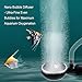 JOMISSLY Adjustable Aquarium Nano Bubble Diffuser, Ultra-Fine Air Stone Disc with Suction Cup, High-Output Oxygenation for Fish Tank, 2-Pack, Black