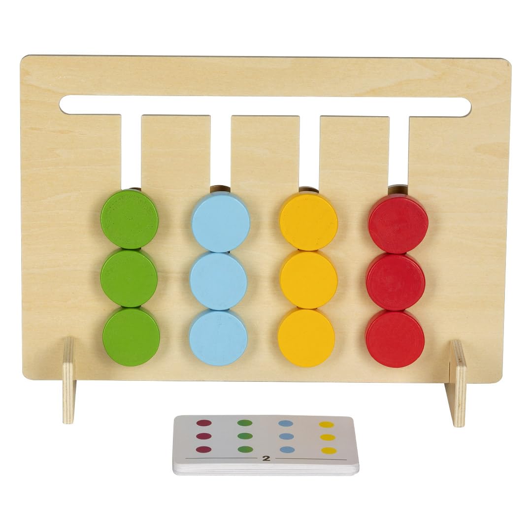 KHAMOSH TRADERS™ Learning Toys Slide Puzzle Color & Pattern Matching Brain Teasers Logic Game, Montessori Puzzle Game, Preschool Educational Wooden Toys for Kids (Sliding Puzzle) (B0DBDPJFVP) Amazon Price History, Amazon Price Tracker